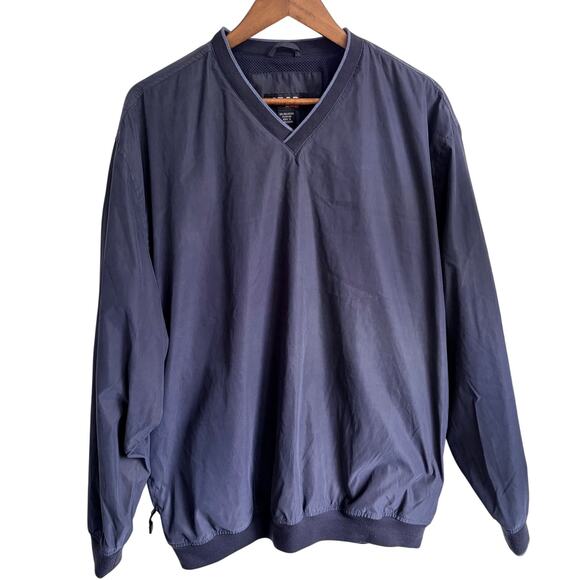 IZOD XFG Dark Blue Men's Large Pullover Jacket Nylon Golf Pockets - Picture 1 of 6